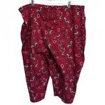 Liz & Me Red Paisley Cotton Capri Pants Plus Size 3X 26/28 Photo 1