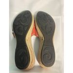 Clarks  Artisan Red Leather Rope Wedge Sandal Slides  Buckle Size 10M Bin2 Photo 5