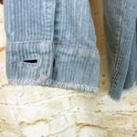 ZARA  Oversized Corduroy Trucker Jacket Womens XS Baby Blue Raw Hem Gorpcore 90s Photo 12