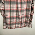 Uniqlo  Flannel Button Down Shirt Green Pink Plaid S Photo 5