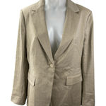 H&M  Women's Beige Long Sleeve Notch Lapel One Button Blazer Coat Jacket Size M Photo 0