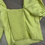 EXPRESS  bustier tie sleeve neon yellow crop top Photo 2