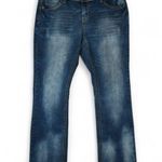 Vtg Zanadi Jeans Womens 18 (36x31.5) Blue Denim Cross Bling Embroidered Y2K Photo 0