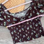 Urban Outfitters  butterfly print smocked balloon sleeve‎ blouse Photo 5