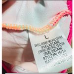 Pink Lily  Neon Orange Pink Green Textured Crop Top Swimsuit Bikini‎ Top Large Photo 5