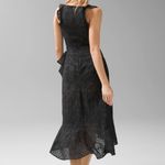 White House | Black Market WHBM Eyelet Ruffle Wrap Dress in Black sz 4 NWT Photo 3