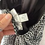 Dress Barn Y2K Halter Midi Dress Size 12 Black White Geometric Ruched 2000s Photo 3