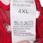 Red Lace Bodysuit Teddy Sheer Halter Neck String Tie Lingerie 4XL 3 pc Size undefined Photo 2