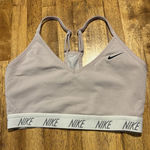 Nike  Indy Dri-Fit V-Neck Sports Bra Light Violet Purple Low Impact Yoga Size Med Photo 0