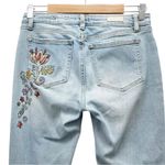 Miss Me Floral Embroidered Distressed Light Wash Skinny Ankle Jeans Size 28 | 6 Photo 5
