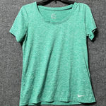 Nike  Dri-Fit T-Shirt Women's Medium Mint Green‎ Round Neck Short Sleeve Pullover Photo 0