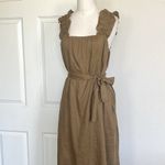 frame denim FRAME Ruffle-Strap Belted Midi Dress Photo 4