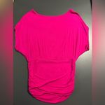 EXPRESS  Dolman Ruched Hot Pink Blouse Sz XS Photo 2