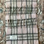 Edinburgh 100% Lamb’s Wool Scotland Pink/Gray Plaid Fringe Scarf See Pics Pink Photo 6