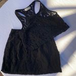 Vital A black lace matching hi-low skirt set crop top Y2K bachelorette formal Photo 2