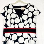 Nue By Shani Sheath Dress Size 16 NWT Circle Print Shaping Body Architecture Black Photo 2