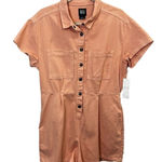 Urban Outfitters BDG Women's Large Orange Short Sleeve Coverall Romper Denim Photo 0