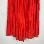 Lulus Red Tiered Boho Maxi Skirt Womens XL Beachy Summer Casual Modest Pull On Photo 9
