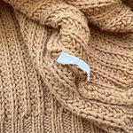 American Eagle Outfitters Camel Tan Mock Neck Slouchy Knit Oversized Sweater XS Photo 8