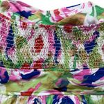 Eva Rose Dress Fuchsia Pink Floral Printed Strapless Sweetheart Neckline Mini White Photo 8