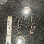 Bella and Jack Solid Brass Gold Humming Bird Drop Earrings Photo 1