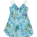 Victoria's Secret Vintage 90s Silk Blue Tropical Floral Slip Dress Size Small Photo 1