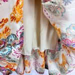 Floral Paisley Boho Ankle Length Crepe Overlay Hippie Boho Skirt by Gypsy Blu Size M Photo 2