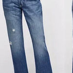 Free People We the  Jeans Maggie Mid-Rise Straight-Leg Sequoia Blue Size‎ 25 Photo 0