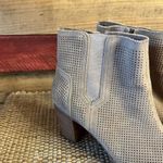 Toms Tan Majorica Suede Peep Toe Heeled Ankle Booties Size 10 Photo 4