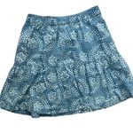 Madewell NWT  Pull-On Ruffled Mini Skirt in Indigo Floral | Small Photo 3