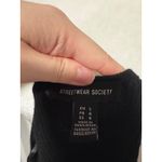 Streetwear Society Black Ribbed Knit Long Sleeve Top Silver Grommet Detail L Photo 3