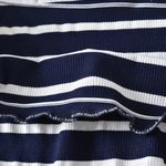 Brandy Melville Navy Striped Off The Shoulder Top Photo 3