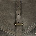 Tory Burch Grey Leather Envelope Clutch Photo 4