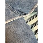 Free People Distressed Denim Jacket Light Wash Frayed Pockets Button Front Women Photo 8