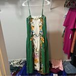 Farm Rio  Sweet Bloom Dreamscape Linen Blend Sleeveless Midi Dress SMALL Photo 6