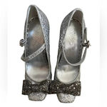 Alice + Olivia  Gizelle Silver Glitter Heels
Size 7.5 or 38.5 Photo 12