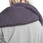 Lululemon Dark Purple Knit Infinity Scarf Ribbed Winter Cozy Layer Outdoor Warm Photo 1