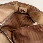 Prada Vintage Tan ‘Vitello Shine’ Leather Large Shoulder Bag Photo 10