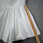 Mable White Strapless Mini Romper Size Medium Short Wide Leg Smocked Back Photo 1