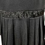 Boston Proper Black Rayon Wrap Peplum Embellished Velvet Waist Long Sleeve M Photo 6