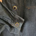 Vintage Country Wear Denim Western Shirt Gold Embroider Sequins Sz 12 Rodeo Chic Blue Photo 5