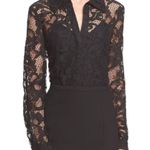 Diane Von Furstenberg  Lorelei Two Bloom Black Jacquard Lace Button down 6 Photo 0