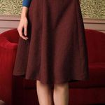 Rihoas Burgundy High Waisted Tweed Skirt Red Size XS Photo 0