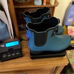 Roma  Chelsea Matte Short Rain Boots Women’s Size 7 Waterproof Teal Blue Photo 13