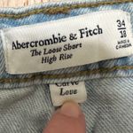 Abercrombie & Fitch | Curve Love Loose Short High Rise Light Wash Shorts, 18/34 Photo 2