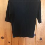 DKNY NEW!  black shirt %100 tussah silk short sleeve open front Photo 5