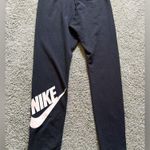 Nike  Black Leggings Mid Rise Womens Size L Organic Cotton Stretch Athletic Photo 7