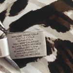 Chico's Chico’s Animal Print Brown White Blouse 2 L Large Photo 6