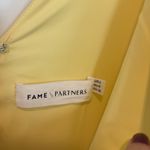 Fame and Partners Butter Yellow Tie Front Jumpsuit Photo 3