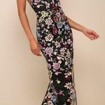 Lulus Infinite Praise Black 3d Floral Embroidered Halter Maxi Dress Photo 3